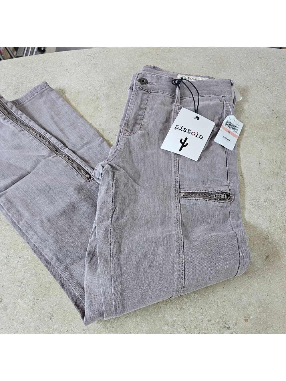 Pistola Woodrose Colored Denim Pants Size 28 New with Tags